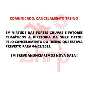 Cancelamento treino 04-02-2023